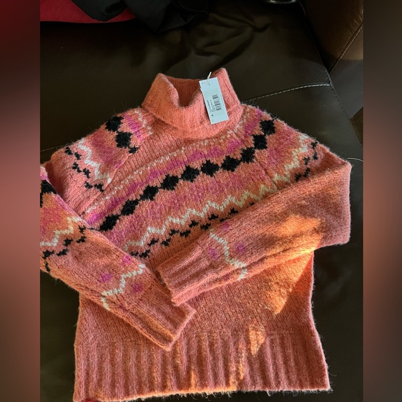 NWT! Derek Lam 10 Crosby  peach multi sweater XS - Picture 3 of 5